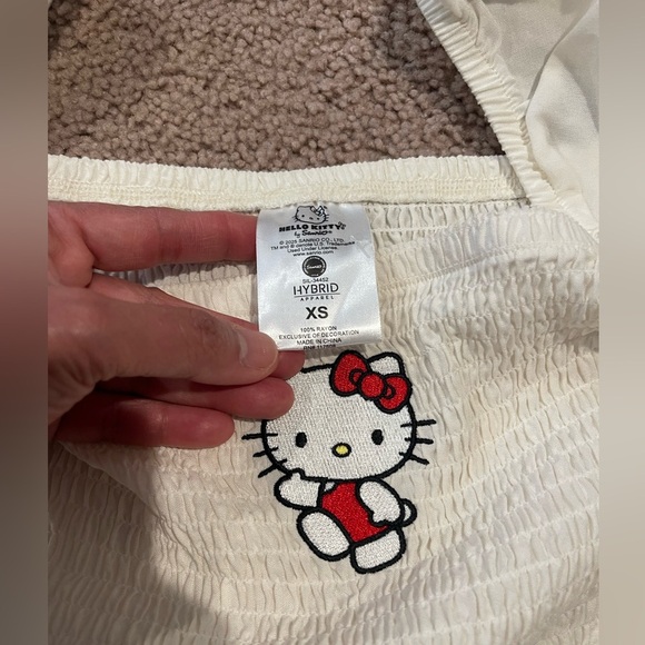 HELLO KITTY SANRIO Coquette Ruffle Sleveless Crop Top - Picture 2 of 6